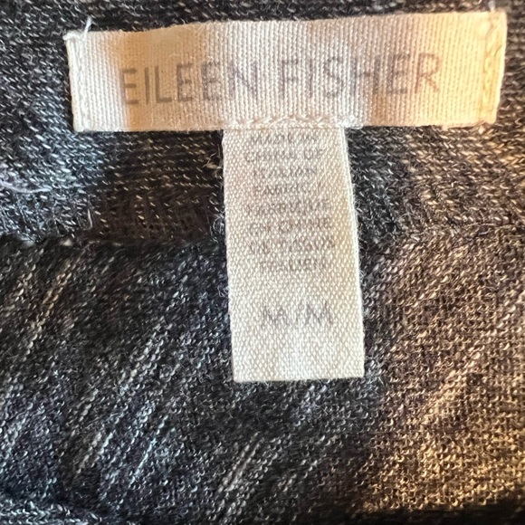 Eileen Fisher Cotton/wool black/ Gray Women's sweater M like new - Picture 6 of 6